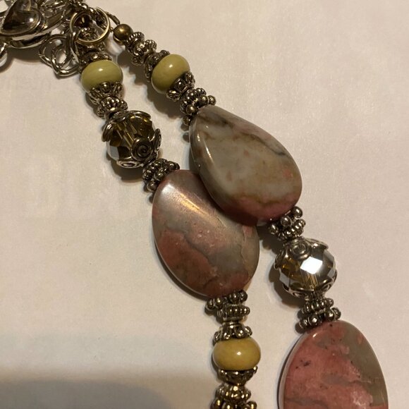 Western Necklace - Chunky Pink w/rhinestone Pegasus horse pendant w/wings. Wow - Picture 5 of 9